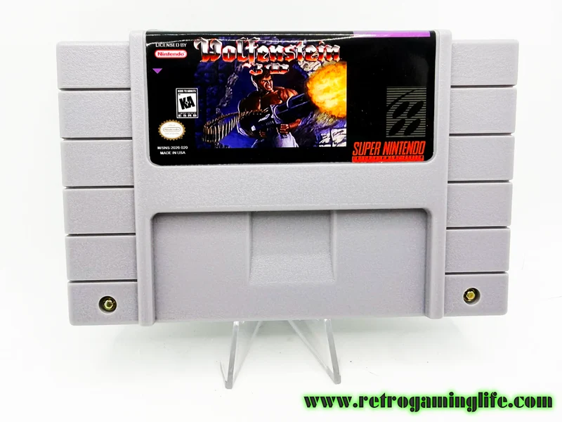 Wolfenstein 3D Uncut Redux SNES Reproduction Cart