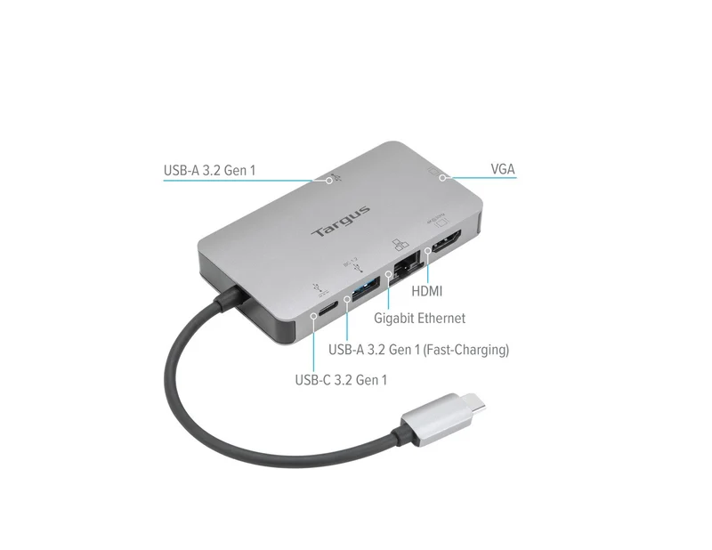 USB-C DP Alt-Mode Einzelvideo 4K HDMI/VGA Dockingstation mit 100 W PD Pass-Thru