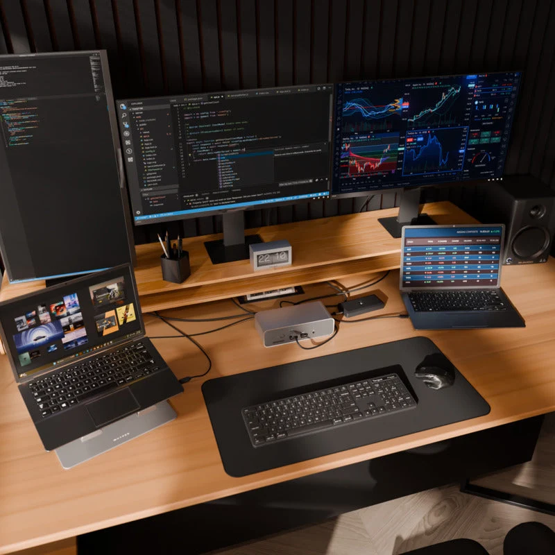 Thunderbolt™ 5-Dock mit zwei 8K- oder drei 4K-Anschlüssen und EcoSmart™-Technologie sowie 140-W-EPR