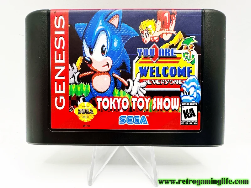 Sonic Tokyo Toy Show Remake Sega Genesis Video Game Cart