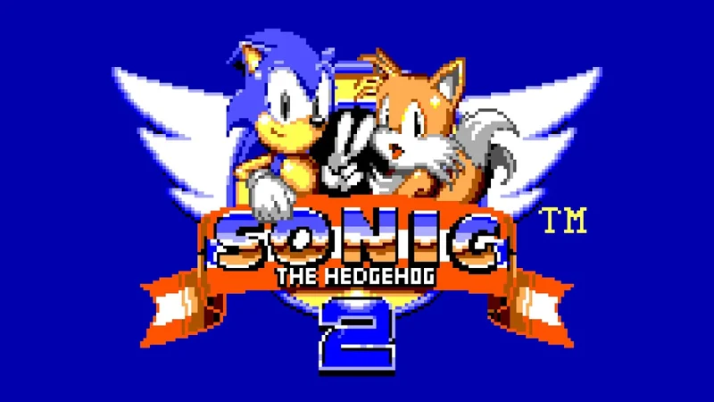 Sonic 1 with Sonic 2 SMS Music Sega Genesis Video Game Cart