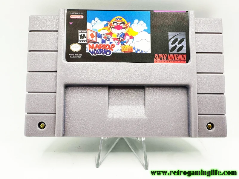 Mario & Wario SNES Video Game Cart