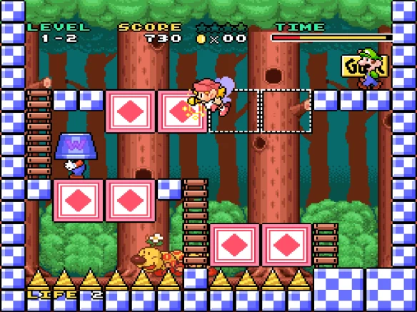 Mario & Wario SNES Video Game Cart