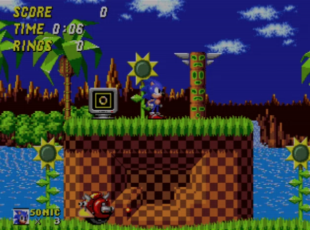 Sonic the Hedgehog Improved Edition Sega Genesis Video Game Cart