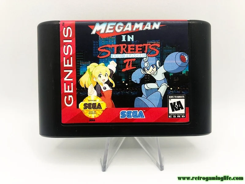 Mega Man in Streets of Rage 2 Sega Genesis Game