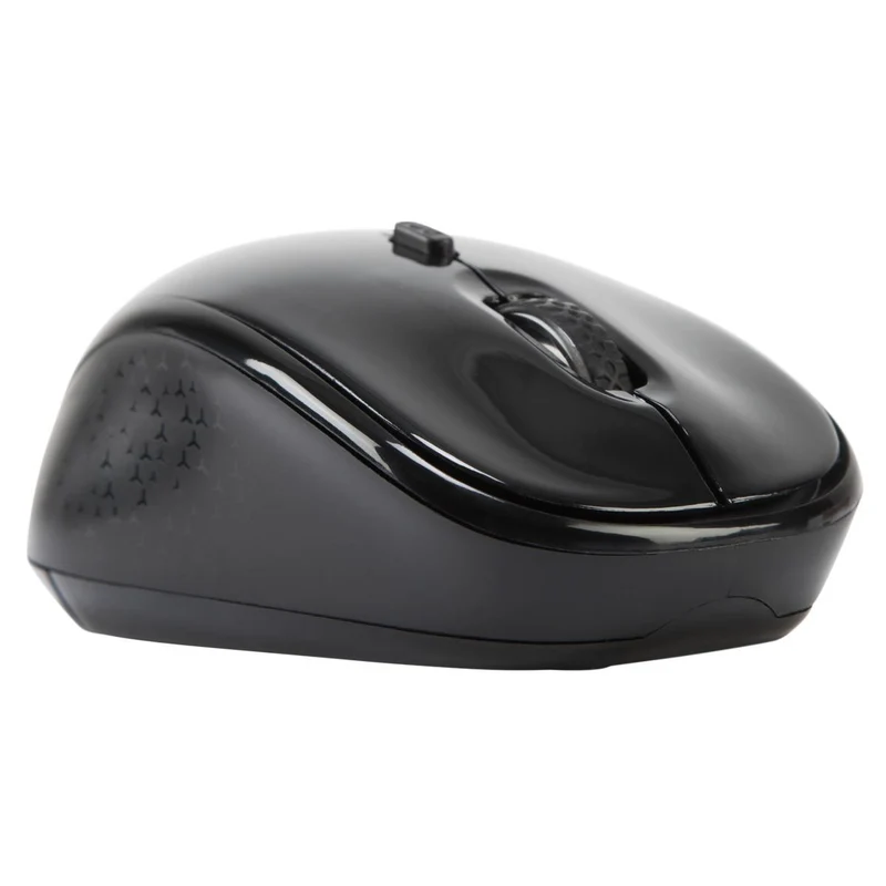 Wireless USB Laptop Blue Trace Mouse - Schwarz