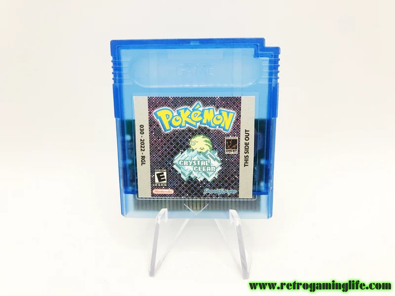 Pokemon Crystal Clear 2.6.0 Gameboy Color Reproduction Game Cart
