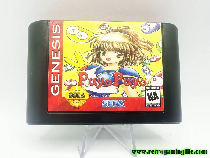 Puyo Puyo Sega Genesis Reproduction Video Game Cart
