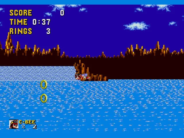 Charmy the Bee in Sonic the Hedgehog Sega Genesis Repro Game Cart