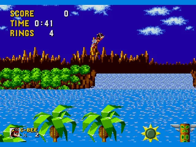 Charmy the Bee in Sonic the Hedgehog Sega Genesis Repro Game Cart