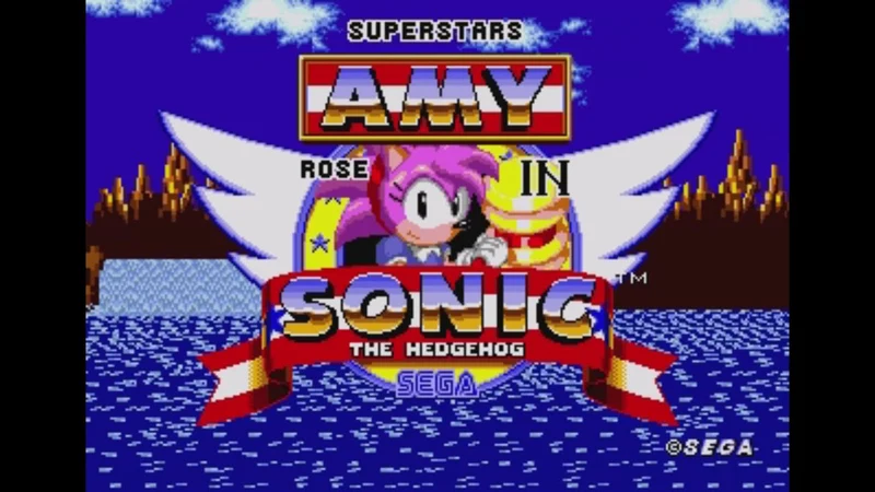 Superstars Amy in Sonic The Hedgehog Reproduction Sega Genesis Video Game Cart