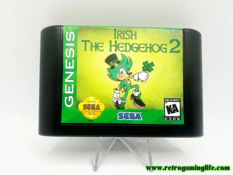 Irish the Hedgehog 2 Sega Genesis Repro Game Cart