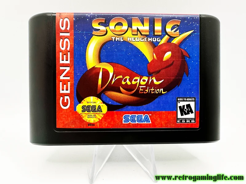 Sonic the Hedgehog Dragon Edition Sega Genesis Video Game Cart