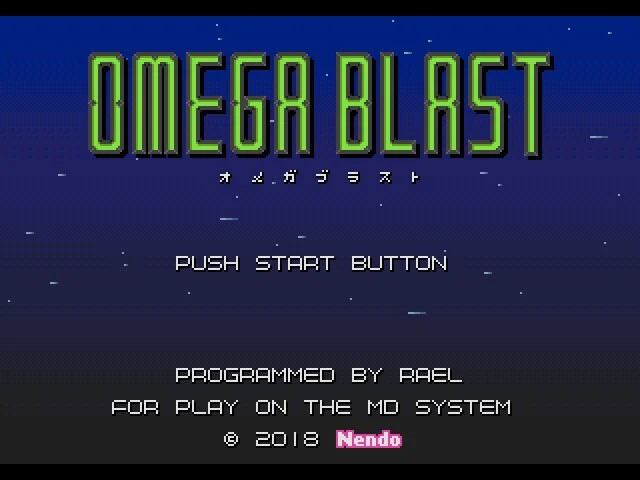 Omega Blast Sega Genesis Shoot 'Em Up Game