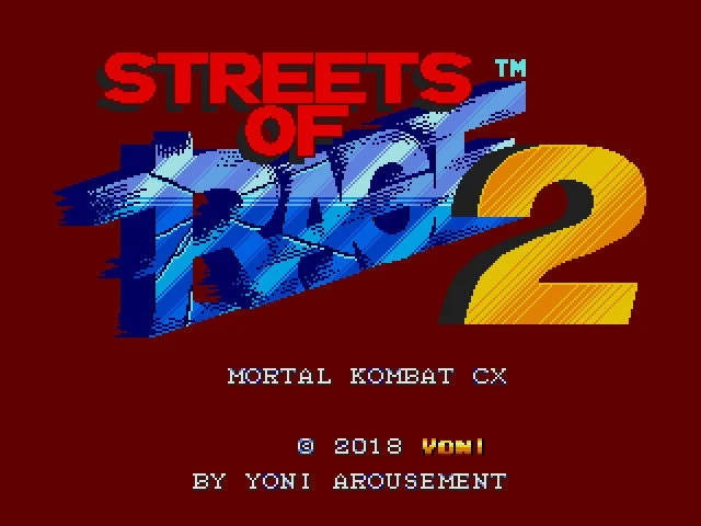 Mortal Kombat in Streets of Rage 2 Sega Genesis Game Cart