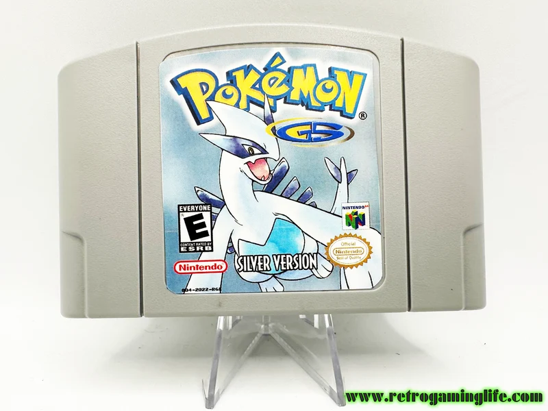 Pokemon Silver Version Nintendo 64 Game Cart