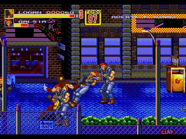 X-men in Streets of Rage 2 Sega Genesis Game Cart