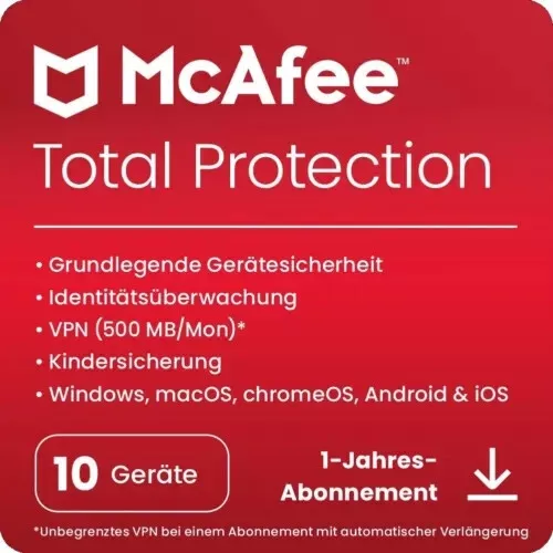 McAfee Total Protection (10 Device - 1 Jahr) ESD