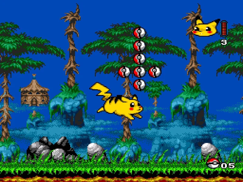 Pokemon 2 Pikachu Adventure Sega Genesis Game
