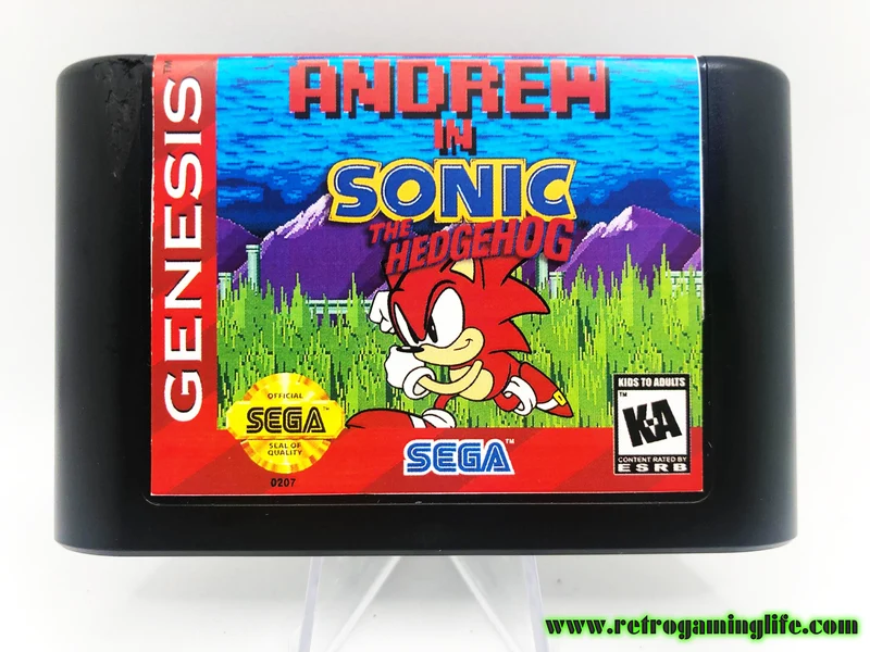 Andrew in Sonic the Hedgehog Sega Genesis Repro Game Cart