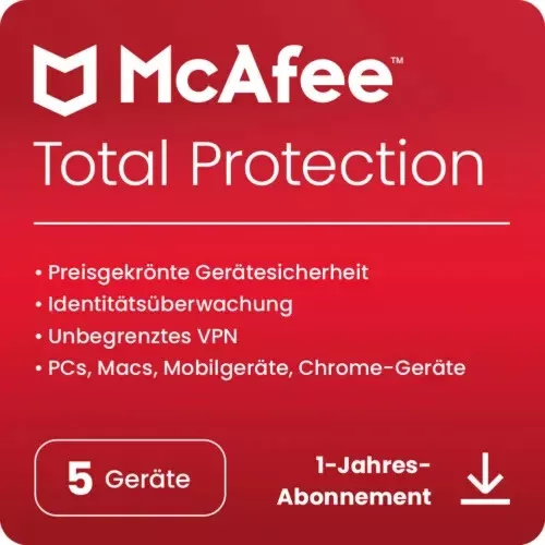 McAfee Total Protection (5 Device - 1 Jahr) ESD