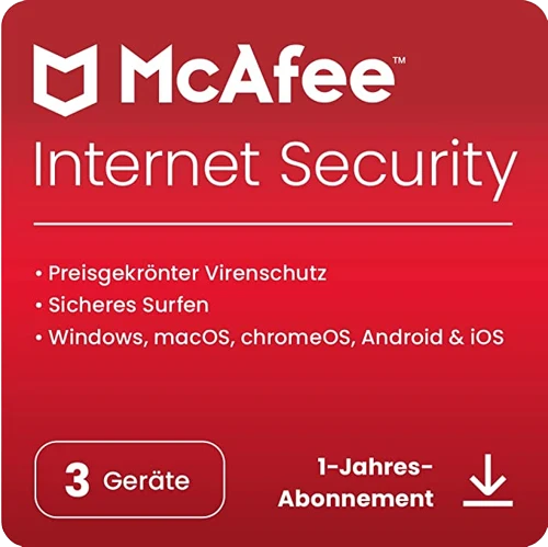 McAfee Internet Security (3 Device - 1 Jahr) ESD