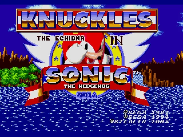 Knuckles the Echidna in Sonic the Hedgehog Sega Genesis Game Cart Repro