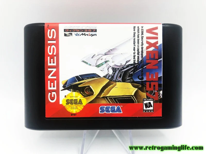 Vixen 357 Sega Genesis Repro Game Cart