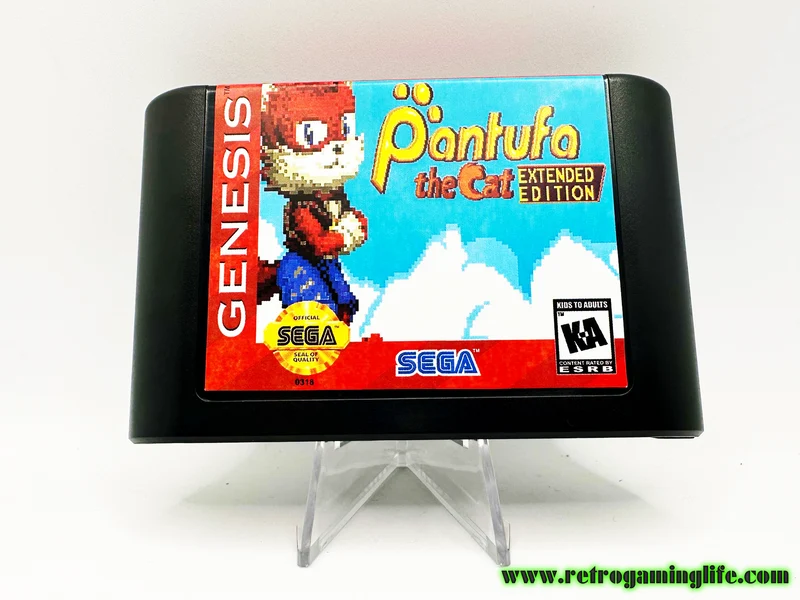 Pantufa the Cat Sega Genesis Reproduction Video Game Cart