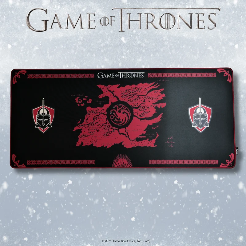 Tapis de souris Game of Thrones XXL, Maison Targaryen Noir