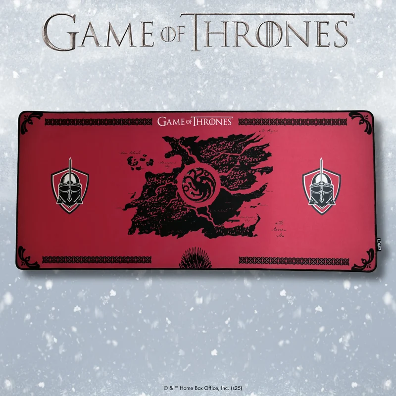 Tapis de souris Game of Thrones XXL, Maison Targaryen Noir