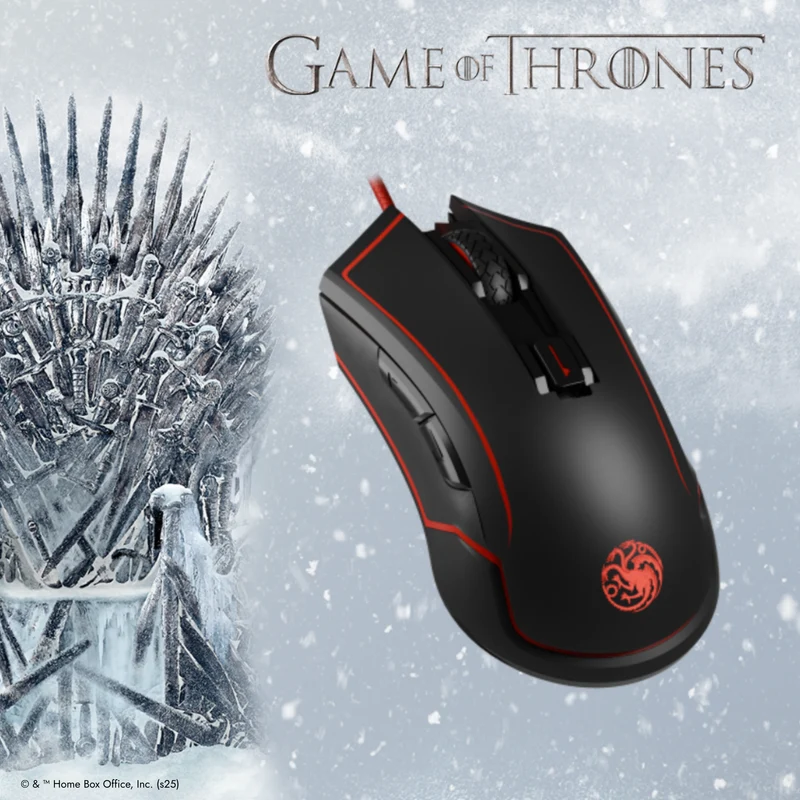 Souris Sans-Fil Avec Patins Céramiques - Game of Thrones - Targaryen