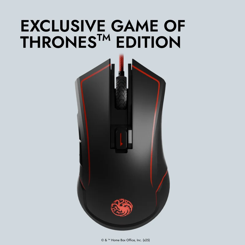 Souris Sans-Fil Avec Patins Céramiques - Game of Thrones - Targaryen