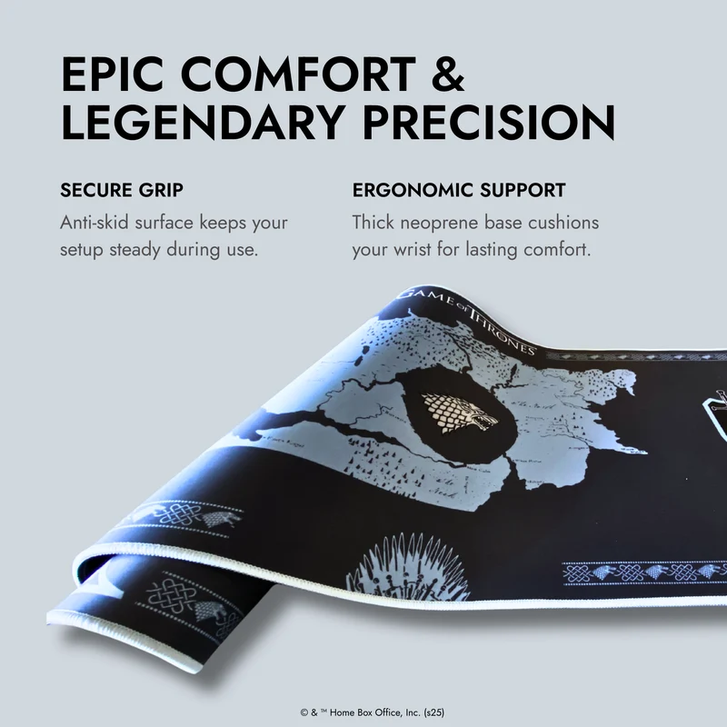 Tapis de souris Game of Thrones XXL, Maison Stark
