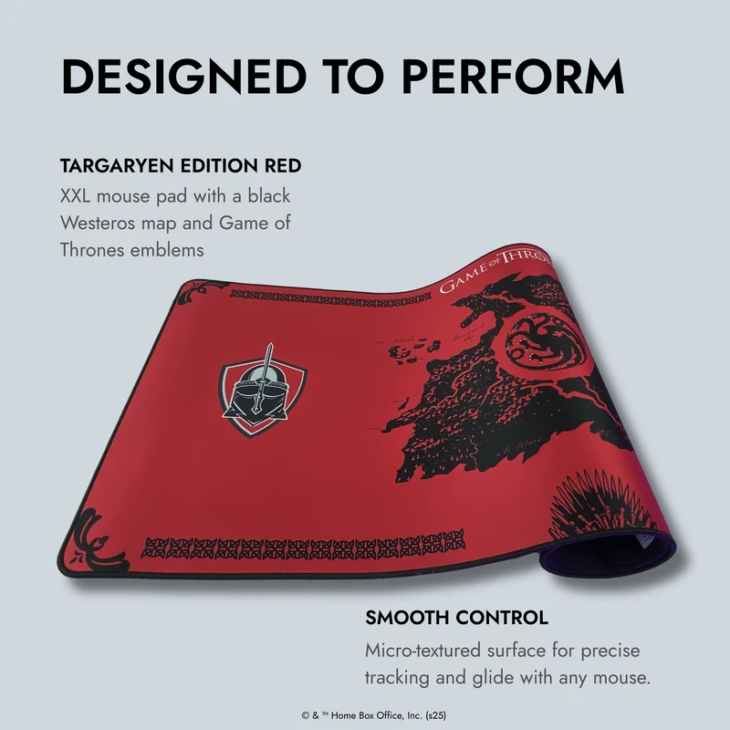 Tapis de souris Game of Thrones XXL, Maison Lannister Rouge