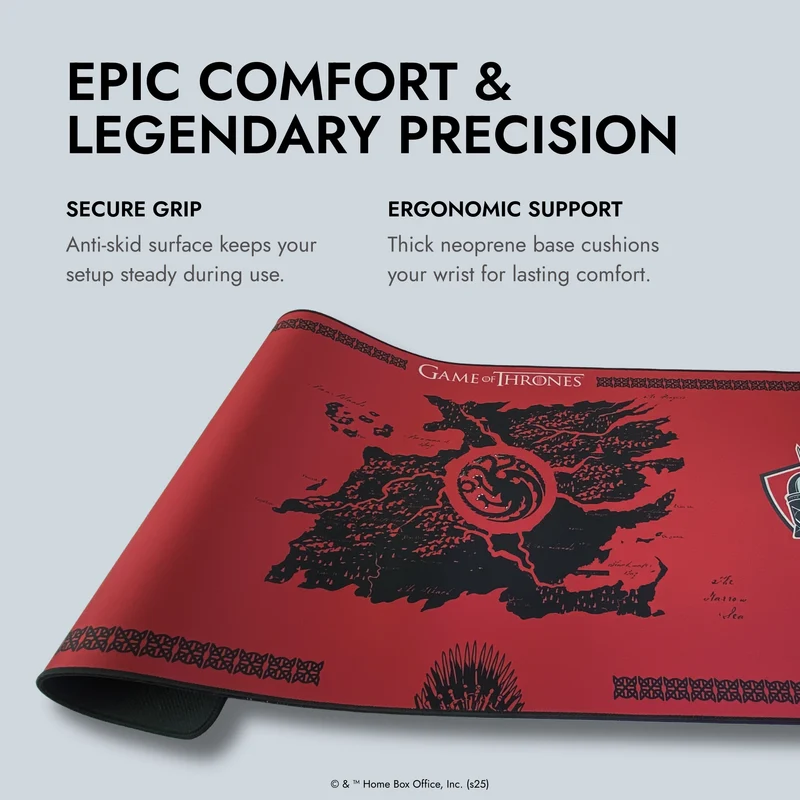 Tapis de souris Game of Thrones XXL, Maison Lannister Rouge