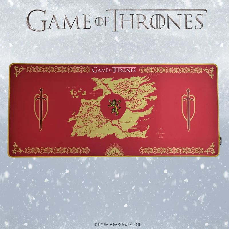 Tapis de souris Game of Thrones XXL, Maison Lannister Rouge