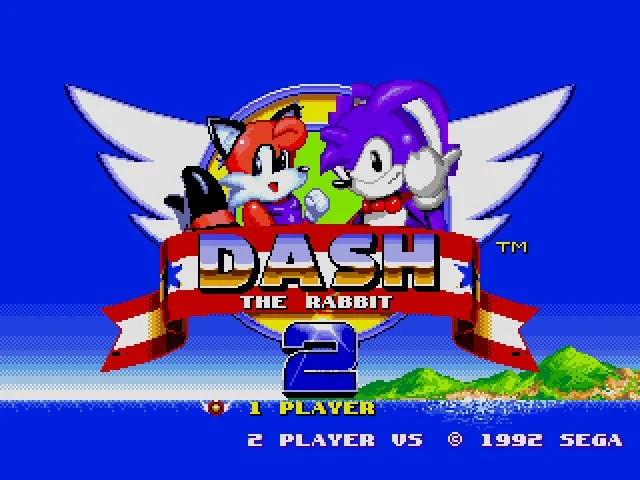Dash the Rabbit in Sonic the Hedgehog 2 Sega Genesis Game Repro Cart