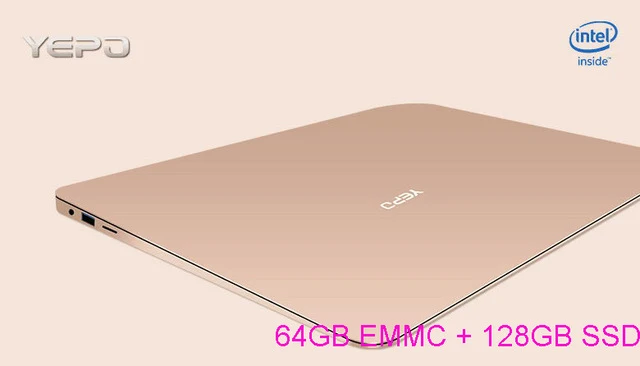 YEPO 737A laptop Apollo 13.3 inch Laptop Intel Celeron N3450 Notebook gold/grey colour 6GB RAM 64GB eMMC or 128GB SSD 192GB SSD
