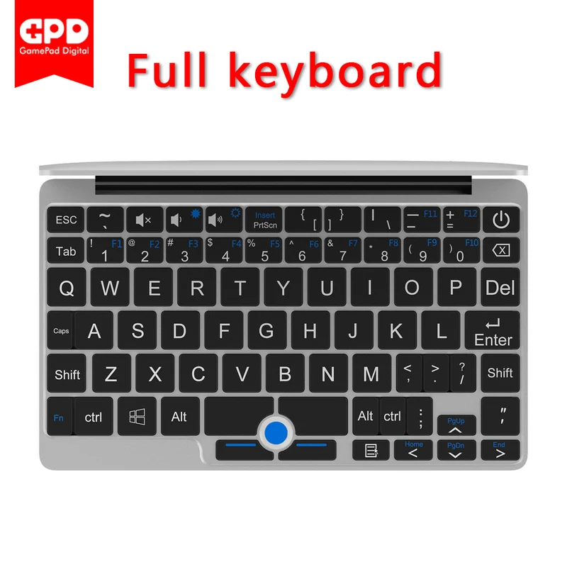New Original GPD Pocket 7 Inch Mini Laptop UMPC Windows 10 System Aluminum Shell CPU x7-Z8750 8GB/128GB ( Silver)