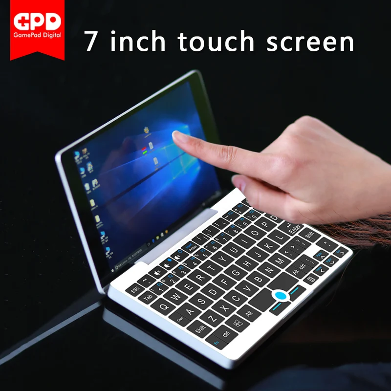 New Original GPD Pocket 7 Inch Mini Laptop UMPC Windows 10 System Aluminum Shell CPU x7-Z8750 8GB/128GB ( Silver)