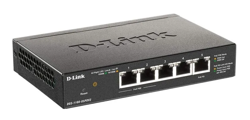 D-Link Ethernet Switch, 5 Port Easy Smart Managed Gigabit