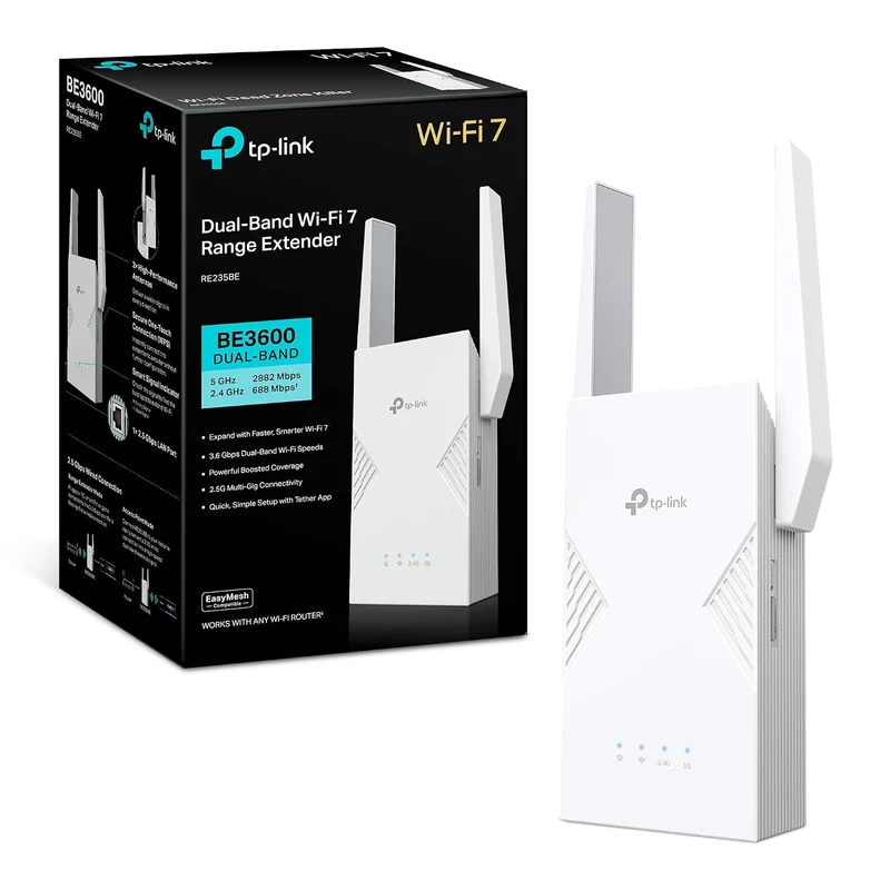 TP-Link RE235BE BE3600 Dual-Band Wi-Fi 7 WLAN Repeater