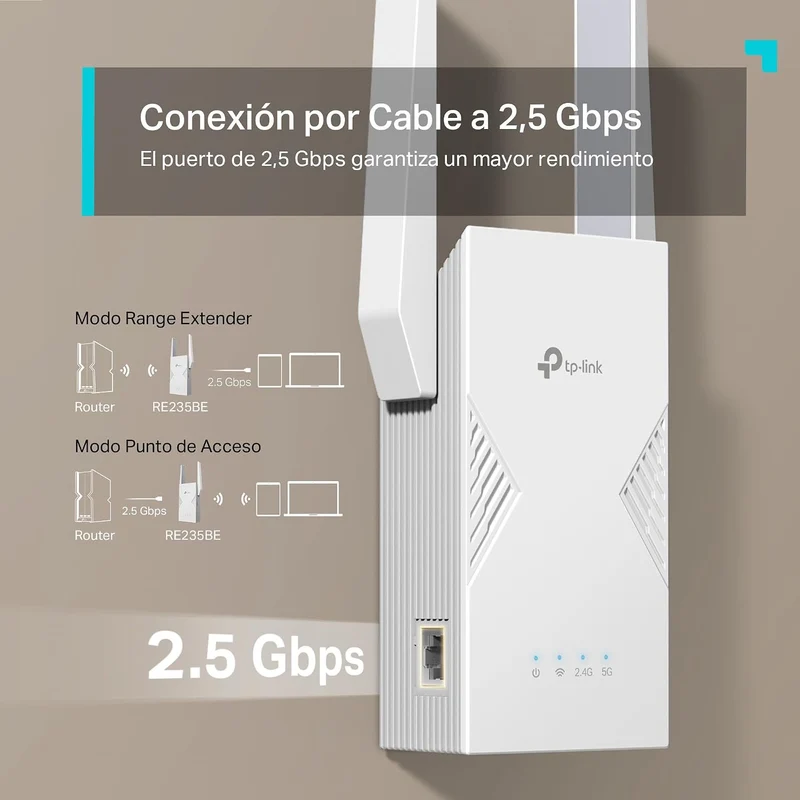TP-Link RE235BE BE3600 Dual-Band Wi-Fi 7 WLAN Repeater