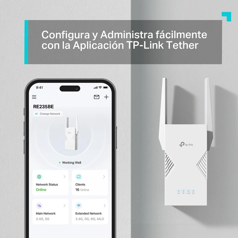 TP-Link RE235BE BE3600 Dual-Band Wi-Fi 7 WLAN Repeater