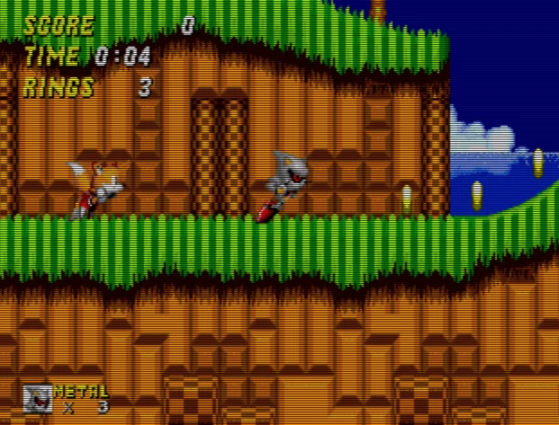 Chrome Metal Sonic in Sonic the Hedgehog 2 Sega Genesis Reproduction Video Game Cart