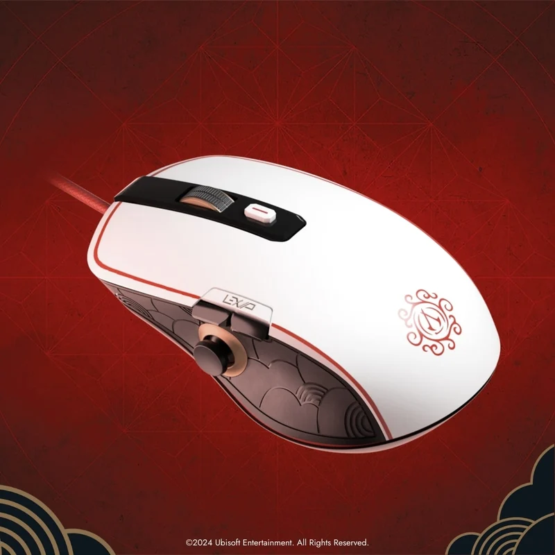 Souris Filaire Assassin's Creed Shadows - Joystick De Pouce Et Patins Céramiques - Lexip X Ubisoft