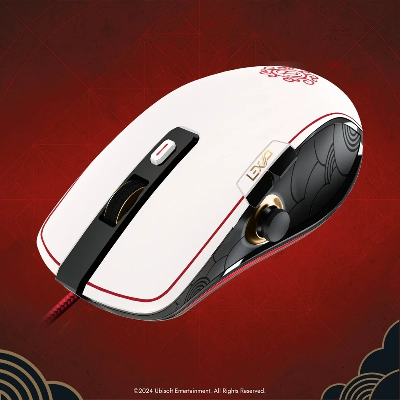 Souris Filaire Assassin's Creed Shadows - Joystick De Pouce Et Patins Céramiques - Lexip X Ubisoft