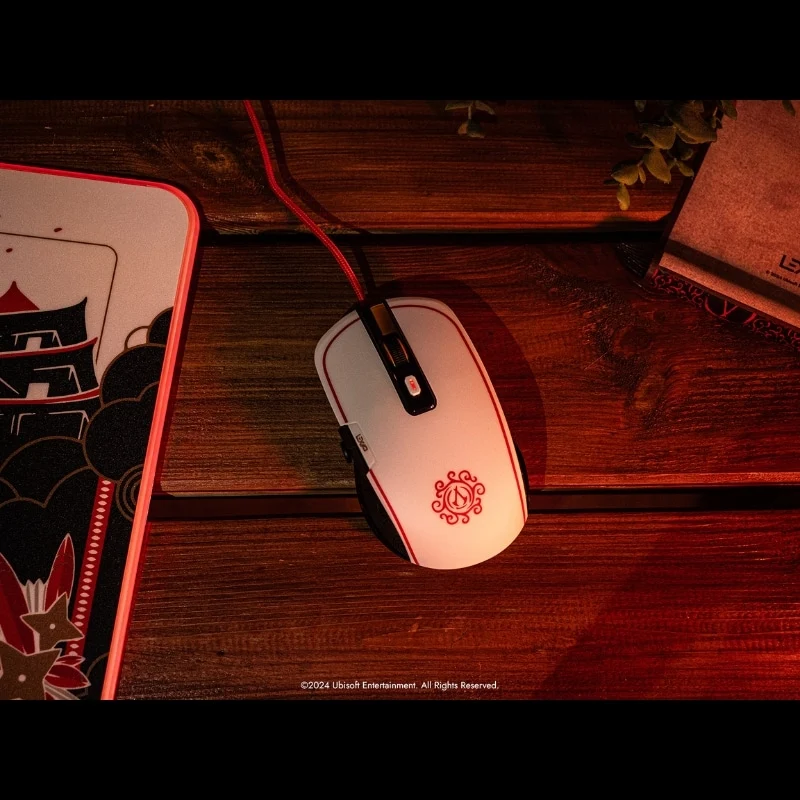 Souris Filaire Assassin's Creed Shadows - Joystick De Pouce Et Patins Céramiques - Lexip X Ubisoft