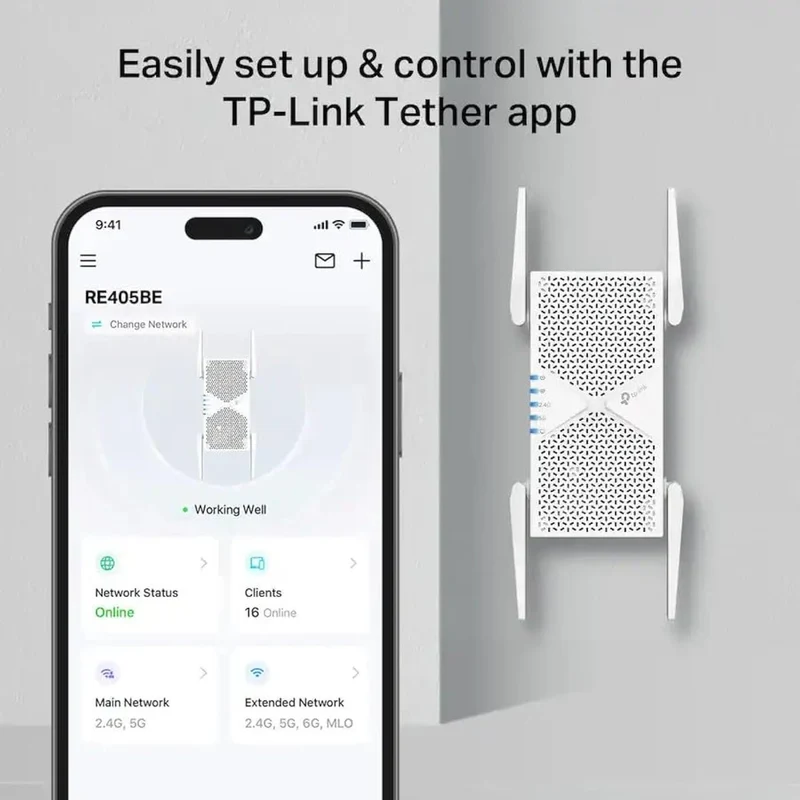 TP-Link - BE6500 Wi-Fi 7 Range Extender - RE405BE Renewed (Renewed)